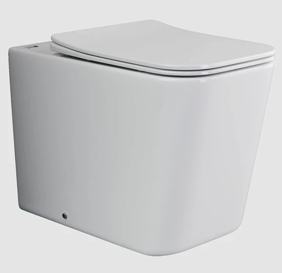 Приставной унитаз Ceramicanova Cubic Rimless CN1809 34*52 безободковый с крышкой-сиденьем микролифт Slim