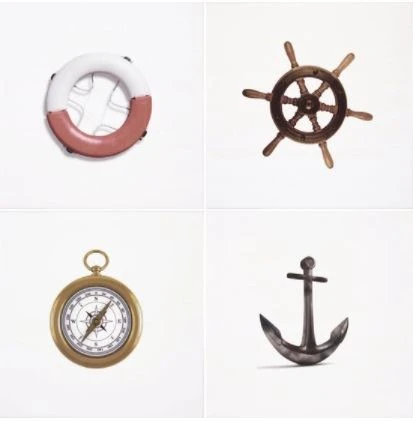 Декор Ape Lord A019249 20*20 Mix Marine Blanco