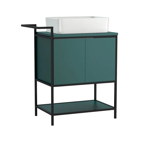 Тумба с раковиной Cersanit Botanique 80 зеленая