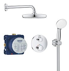 Душевой комплект Grohe Grohtherm Tempesta 34727000 с термостатом скрытый монтаж хром