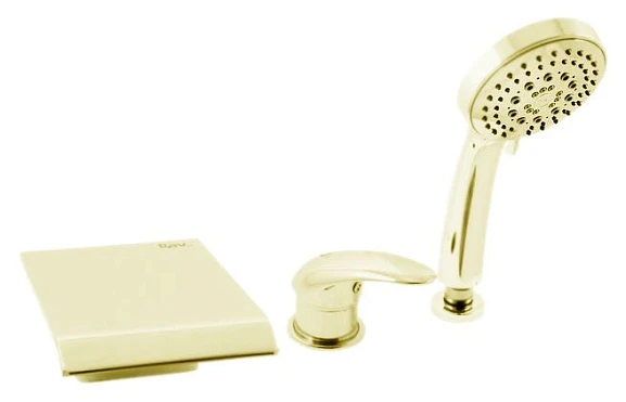 Смеситель на борт ванны Rav Slezak Dunaj D473.5YZ на 3 отверстия золото