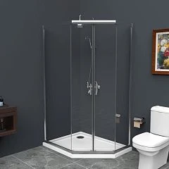 Душевой уголок BelBagno UNO-195-PH-2-100/80-C-Cr 100*80*195 L/R без поддона