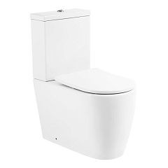 Унитаз-компакт BelBagno Marino BB105CPR безободковый, P-trap с крышкой-сиденьем BB2031SC