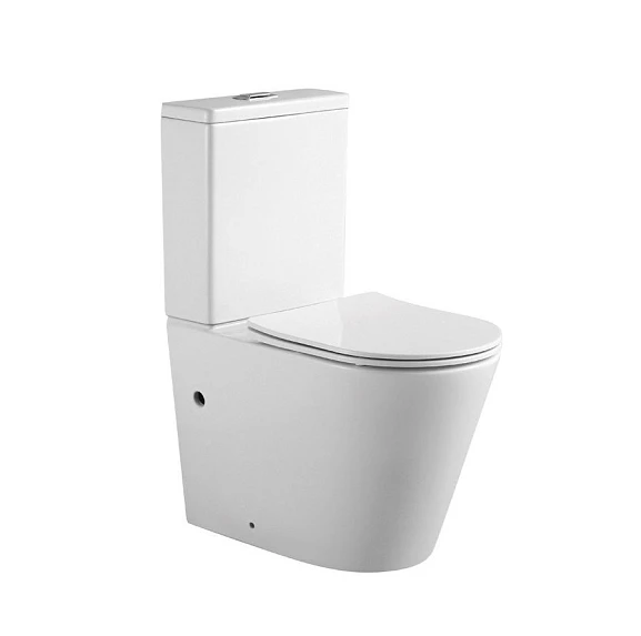 Унитаз-компакт Aquatek Вега AQ2904-00 39*63 безободковый с крышкой-сиденьем микролифт Slim