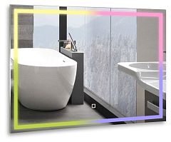 Зеркало Silver Mirrors Ливия RGB 80*60 с Led-подсветкой сенсорный выключатель