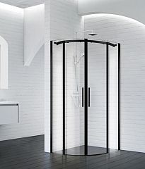 Душевой уголок BelBagno ACQUA-R-2-100-C-NERO 100*100*198 черный с поддоном TRAY-AS-R-100-30-W