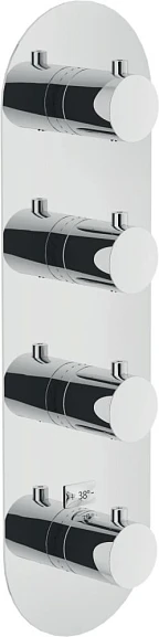 Внешняя часть для термостата Nobili Wellbox WE00104/TCR для душа на 4 вывода хром