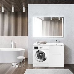 Тумба с раковиной BelBagno Lavanderia 120 R под стиральную машину Bianco Lucido