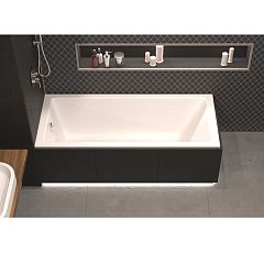 Встраиваемая акриловая ванна Whitecross Wave Slim 130х70