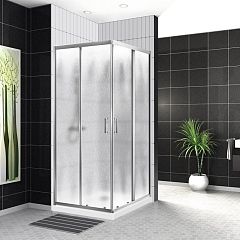 Душевой уголок BelBagno UNO-195-A-2-90-CH-Cr 90*90*198 (с поддоном TRAY-AS-A 90*90*3 белый матовый)