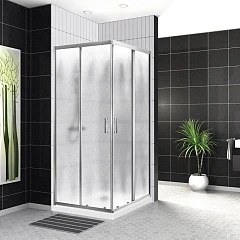 Душевой уголок BelBagno UNO-195-A-2-90-CH-Cr 90*90*198,5 (с поддоном TRAY-M-A-35-W 90*90*3,5)