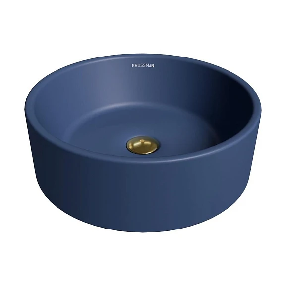 Накладная раковина Grossman Color GR-3013BLM 41*41 синяя матовая