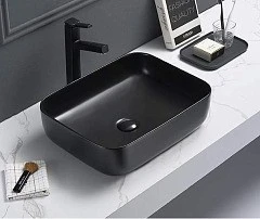 Накладная раковина CeramaLux NC 2105-1МВ 50*39 черная матовая Накладная раковина CeramaLux NC 2105-1МВ 50*39 черная матовая