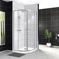 Душевой уголок BelBagno UNO-195-RH-2-120/80-C-Cr 120*80*210 L с поддоном TRAY-A-RH-120/80-550-15-W-L