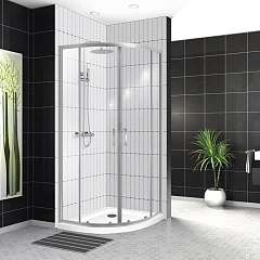 Душевой уголок BelBagno UNO-195-RH-2-120/90-C-Cr 120*90*198 L с поддоном TRAY-AS-RH-120/90-550-30-W-L