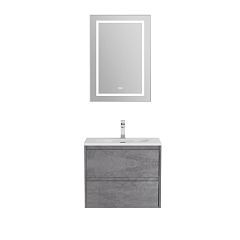 Комплект мебели BelBagno Kraft 39 60 подвесной Cemento Grigio (раковина BB-8099-3-60)