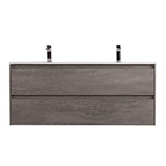 Тумба с раковиной BelBagno Kraft 120 с двумя ящиками Cemento Grigio