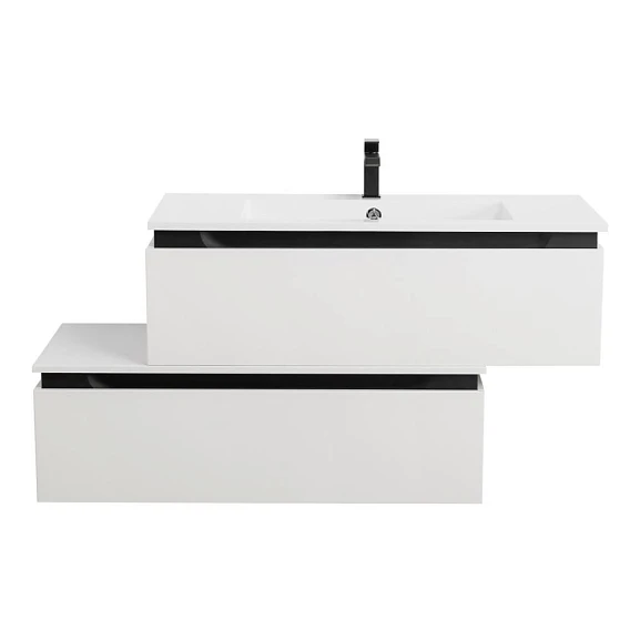 Тумба с раковиной Cezares Slider 100 Bianco Opaco с нижней тумбой