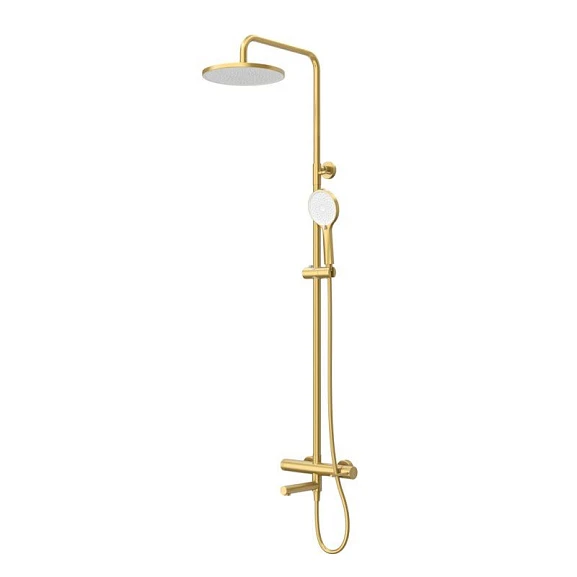 Душевая стойка Cezares Relax RELAX-CVD-BORO с изливом брашированное золото