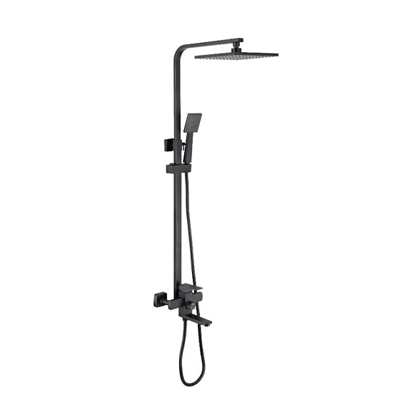 Душевая стойка Olive’s Estena 29291ENB с изливом черная матовая