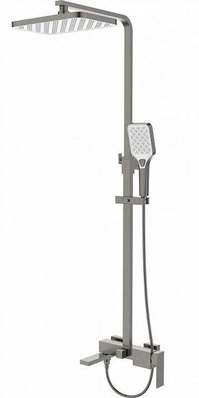 Душевая стойка Esbano Basco с изливом оружейная сталь