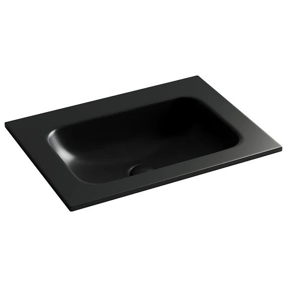 Встраиваемая раковина Ceramicanova Grace 61*45,7 без отверстия под смеситель черная матовая