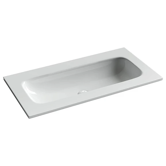 Встраиваемая раковина Ceramicanova Grace 91*45,7 без отверстия под смеситель белый глянец