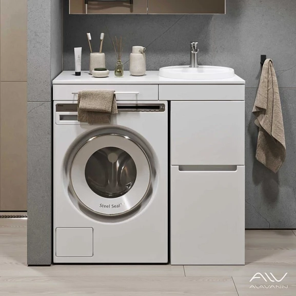 Тумба с раковиной Alavann Cosmetic 100 L/R белый