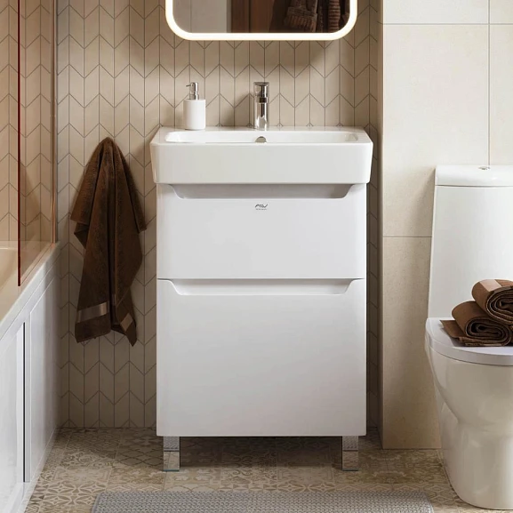 Тумба под раковину Alavann Lana 60 белый глянец (под раковину Нео 60)