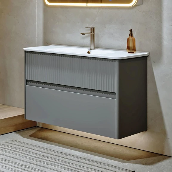 Тумба под раковину Alavann Wave 105 голубой деним