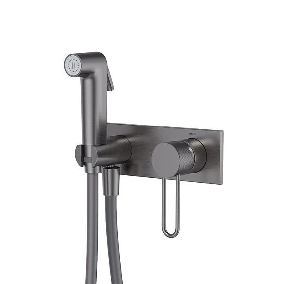 Гигиенический душ со смесителем Iddis Duna DUNGMV0i08 скрытый монтаж графит матовый