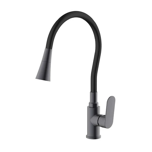 Смеситель Splenka S41.43.09 для кухни с гибким изливом графит
