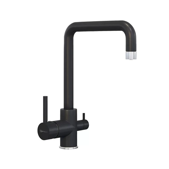 Смеситель Uperwood UPD-004-01 для кухни с функцией подключения фильтра черный/хром