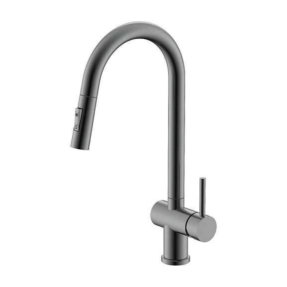 Смеситель Splenka S204.49.09 для кухни с выдвижным изливом графит