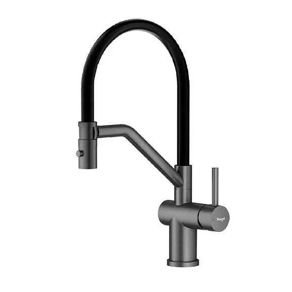 Смеситель Raglo R86.41.09 для кухни с гибким изливом графит