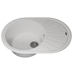 Кухонная мойка Uperwood Quartz UPD-02 76х51 белая матовая Кухонная мойка Uperwood Quartz UPD-02 76х51 белая матовая