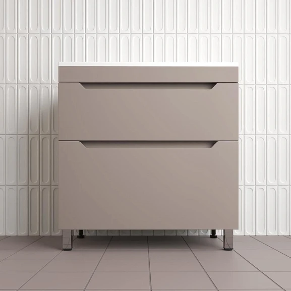 Тумба под раковину Style Line Остин 80 напольная тауп темный