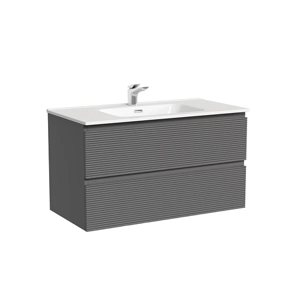 Тумба с раковиной Sancos Folk 90 Grey soft