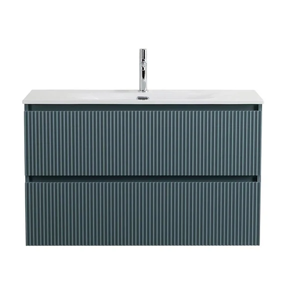 Тумба с раковиной BelBagno Uno-Mini 100 голубая матовая