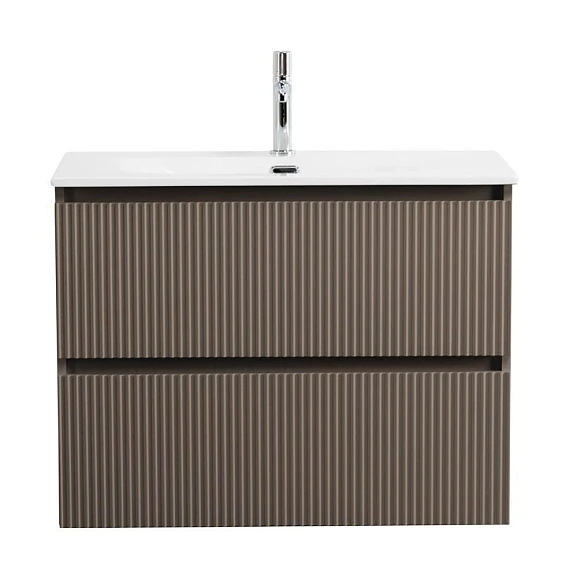 Тумба под раковину BelBagno Uno 80 бежевая матовая с двумя ящиками