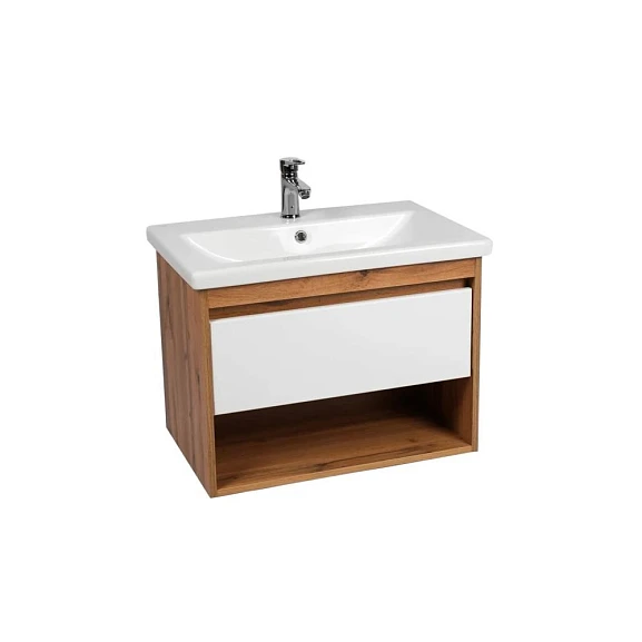 Тумба с раковиной Viant Бостон VBOS50CO-T1YP 50 белый/дуб вотан (раковина Como 50)