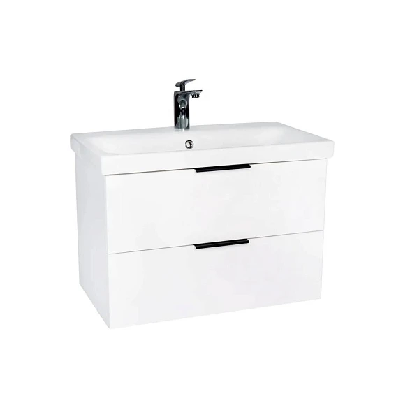 Тумба с раковиной Viant Берлин VBER80MDBEL-T2YP 80 подвесная белая (раковина Moduo 80)