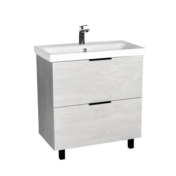 Тумба с раковиной Viant Берлин VBER80MDC-T2Y 80 напольная цемент (раковина Moduo 80)