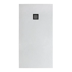 Душевой поддон BelBagno Uno 180*80*3,5 прямоугольный белый с сифоном и черной матовой декоративной накладкой