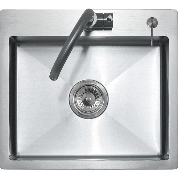 Кухонная мойка Melana ProfLine 50*45 врезная прямоугольная сатин с дозатором