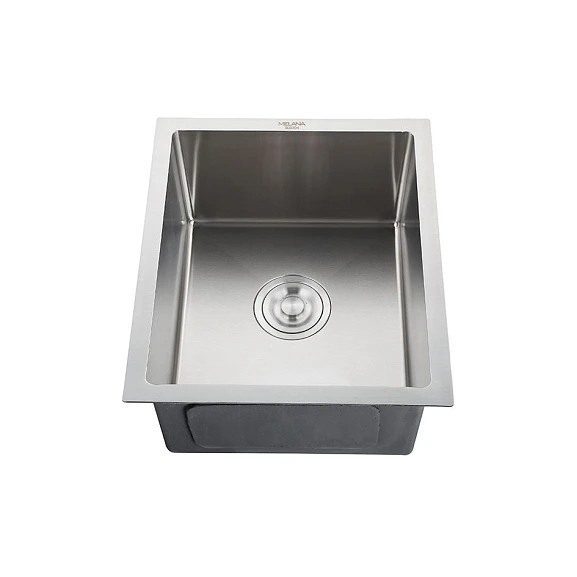 Кухонная мойка Melana ProfLine 44*53 врезная прямоугольная сатин с коландером