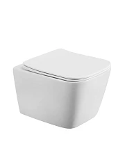 Подвесной унитаз BelBagno Kraft-Tor BB7106CH-TOR/SC 34*51 безободковый с системой смыва "Торнадо" с крышкой-сиденьем микролифт