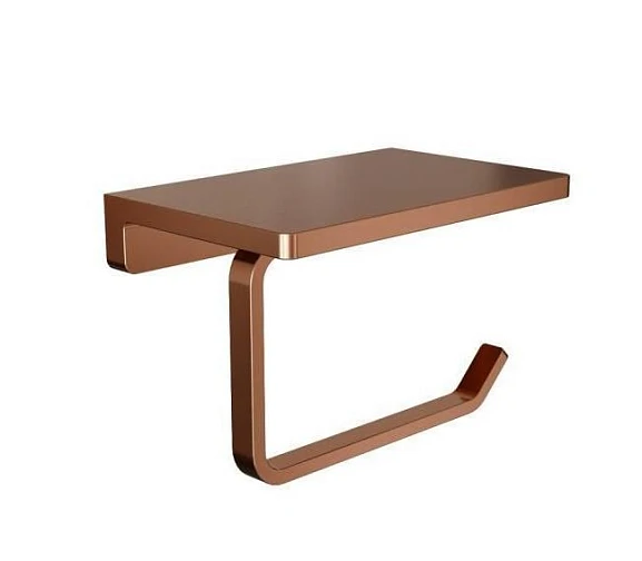 Держатель туалетной бумаги Knotlor Oval PH101RB с полкой бронза