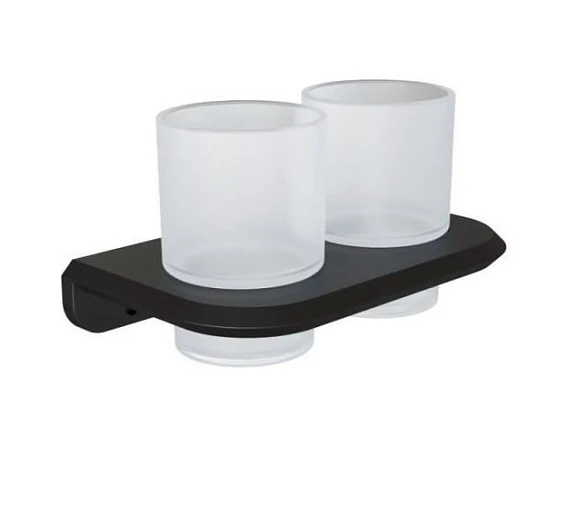 Двойной стакан Knotlor Space SC1032BL черный матовый