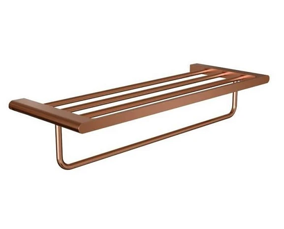 Полка для полотенец Knotlor Oval TR101RB с держателем бронза